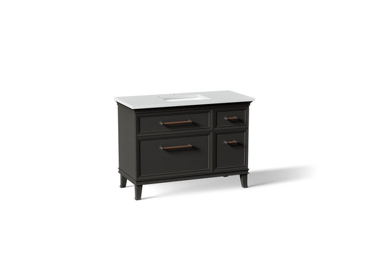 KOHLER K-CM29481-BD4-BWL Artifacts 48" bathroom vanity cabinet with sink and quartz top - Carbon Oak