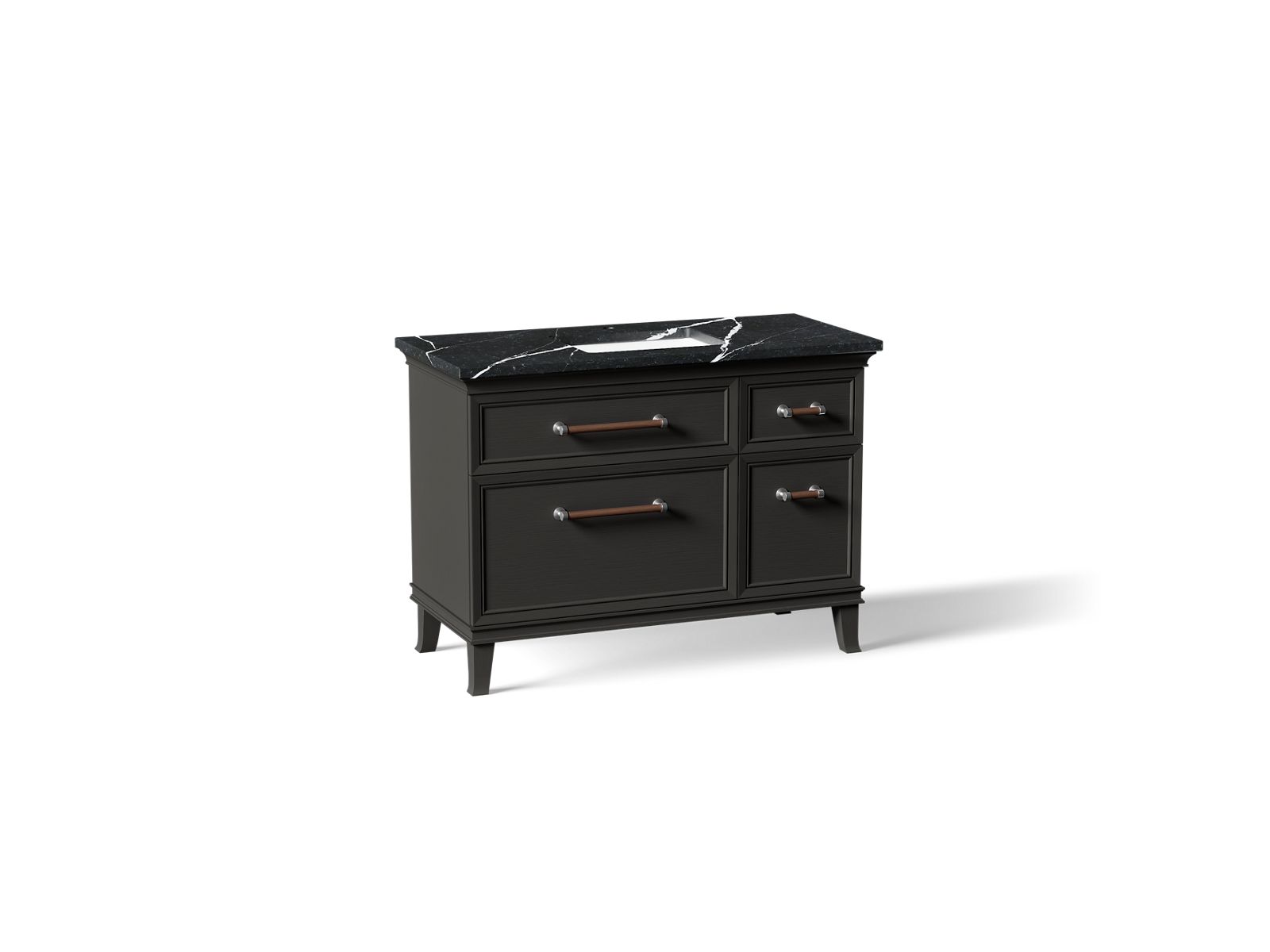KOHLER K-CM29481-BD4-WEC Artifacts 48" Bathroom Vanity Cabinet With Sink And Quartz Top - Carbon Oak