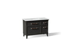KOHLER K-CM29481-BD4-WWN Artifacts 48" Bathroom Vanity Cabinet With Sink And Quartz Top - Carbon Oak