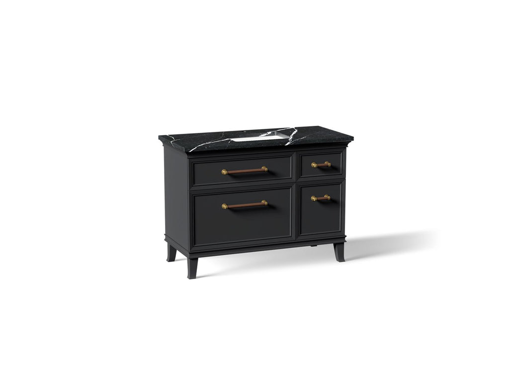 KOHLER K-CM29481-BD4-XEB Artifacts 48" Bathroom Vanity Cabinet With Sink And Quartz Top - Slate Grey