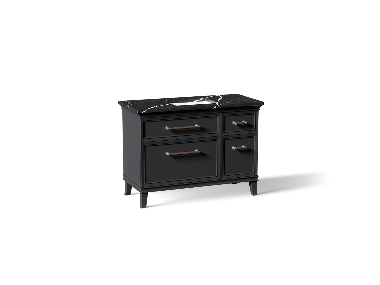 KOHLER K-CM29481-BD4-XEC Artifacts 48" bathroom vanity cabinet with sink and quartz top - Slate Grey