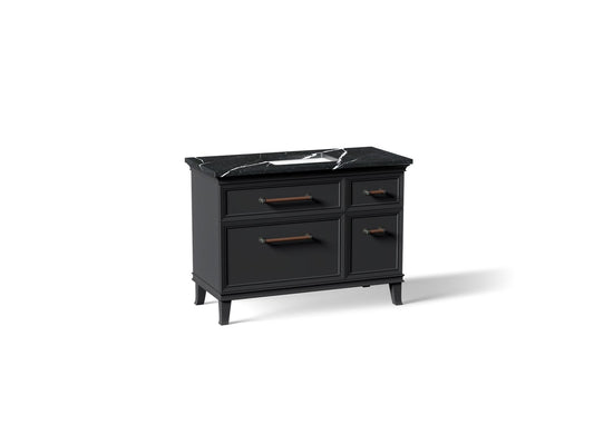 KOHLER K-CM29481-BD4-XEL Artifacts 48" bathroom vanity cabinet with sink and quartz top - Slate Grey