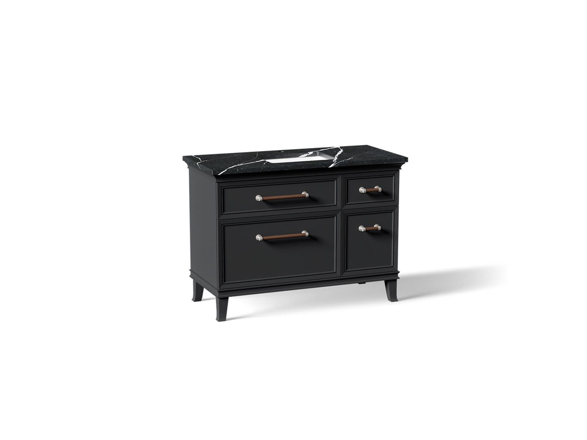 KOHLER K-CM29481-BD4-XEN Artifacts 48" Bathroom Vanity Cabinet With Sink And Quartz Top - Slate Grey