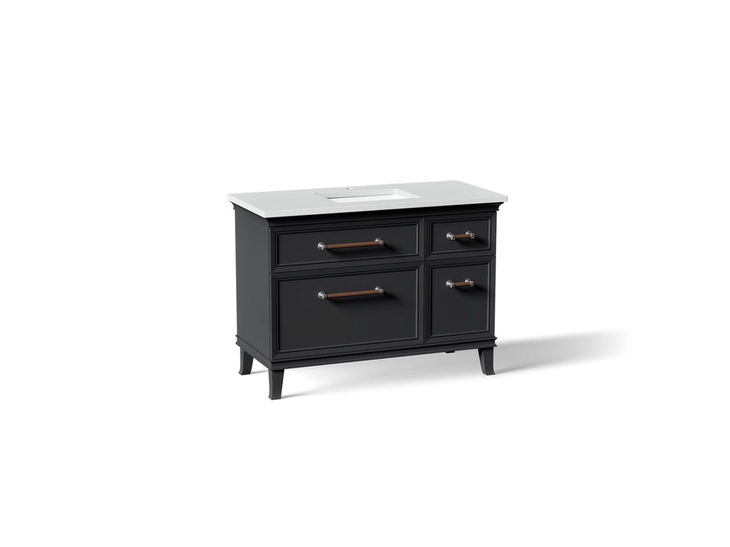 KOHLER K-CM29481-BD4-XWC Artifacts 48" Bathroom Vanity Cabinet With Sink And Quartz Top - Slate Grey