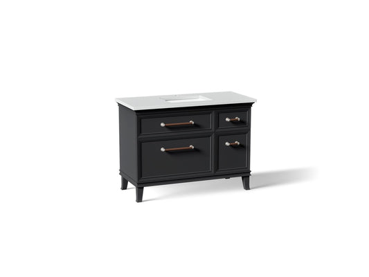 KOHLER K-CM29481-BD4-XWN Artifacts 48" bathroom vanity cabinet with sink and quartz top - Slate Grey
