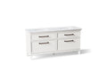KOHLER K-CM29482-BD6-ATL Artifacts 72" Bathroom Vanity Cabinet With Sinks And Quartz Top - Linen White