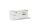 KOHLER K-CM29482-BD6-AWC Artifacts 72" Bathroom Vanity Cabinet With Sinks And Quartz Top - Linen White