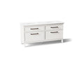 KOHLER K-CM29482-BD6-AWL Artifacts 72" Bathroom Vanity Cabinet With Sinks And Quartz Top - Linen White