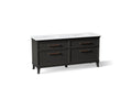 KOHLER K-CM29482-BD6-BTL Artifacts 72" Bathroom Vanity Cabinet With Sinks And Quartz Top - Carbon Oak
