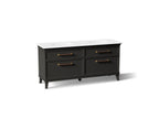KOHLER K-CM29482-BD6-BWB Artifacts 72" Bathroom Vanity Cabinet With Sinks And Quartz Top - Carbon Oak