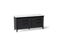 KOHLER K-CM29482-BD6-XTL Artifacts 72" Bathroom Vanity Cabinet With Sinks And Quartz Top - Slate Grey