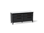KOHLER K-CM29482-BD6-XTL Artifacts 72" Bathroom Vanity Cabinet With Sinks And Quartz Top - Slate Grey