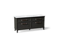 KOHLER K-CM29482-BD6-XTN Artifacts 72" Bathroom Vanity Cabinet With Sinks And Quartz Top - Slate Grey