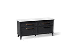 KOHLER K-CM29482-BD6-XWB Artifacts 72" Bathroom Vanity Cabinet With Sinks And Quartz Top - Slate Grey