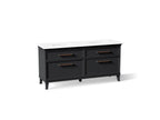 KOHLER K-CM29482-BD6-XWL Artifacts 72" Bathroom Vanity Cabinet With Sinks And Quartz Top - Slate Grey