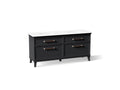 KOHLER K-CM29482-BD6-XWN Artifacts 72" Bathroom Vanity Cabinet With Sinks And Quartz Top - Slate Grey