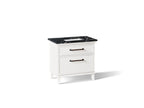 KOHLER K-CM33559-BD3-AEL Artifacts 36" Bathroom Vanity Cabinet With Sink And Quartz Top - Linen White