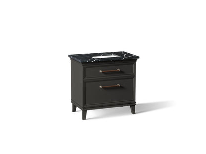 KOHLER K-CM33559-BD3-BEN Artifacts 36" bathroom vanity cabinet with sink and quartz top - Carbon Oak