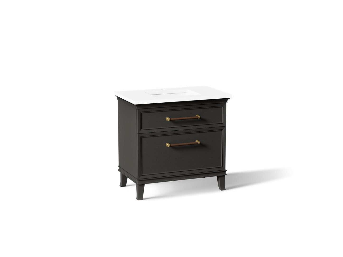 KOHLER K-CM33559-BD3-BWB Artifacts 36" bathroom vanity cabinet with sink and quartz top - Carbon Oak