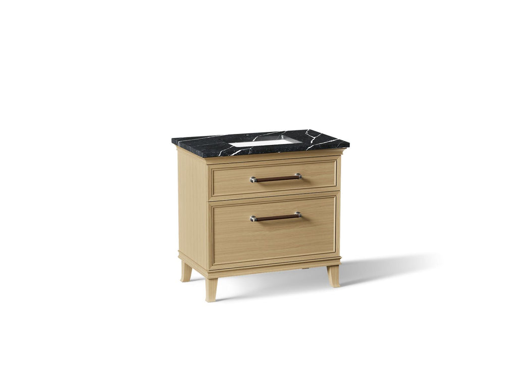 KOHLER K-CM33559-BD3-KMC Artifacts 36" Bathroom Vanity Cabinet With Sink And Quartz Top - Light Oak