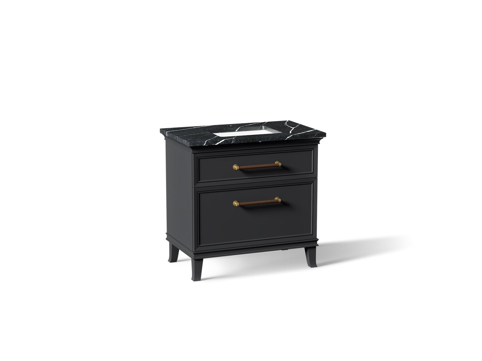 KOHLER K-CM33559-BD3-XEB Artifacts 36" Bathroom Vanity Cabinet With Sink And Quartz Top - Slate Grey
