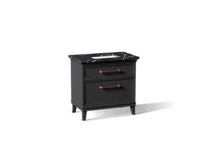 KOHLER K-CM33559-BD3-XEB Artifacts 36" bathroom vanity cabinet with sink and quartz top - Slate Grey