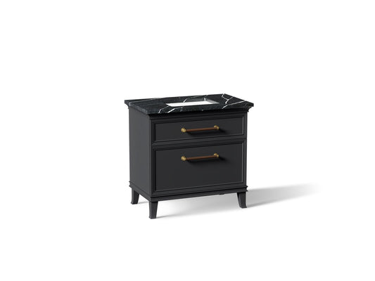 KOHLER K-CM33559-BD3-XEB Artifacts 36" bathroom vanity cabinet with sink and quartz top - Slate Grey