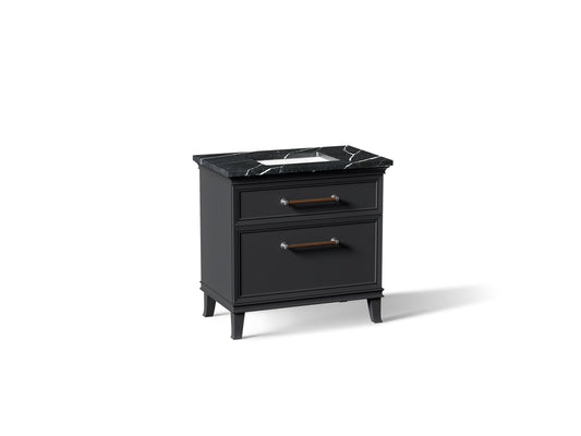 KOHLER K-CM33559-BD3-XEC Artifacts 36" bathroom vanity cabinet with sink and quartz top - Slate Grey