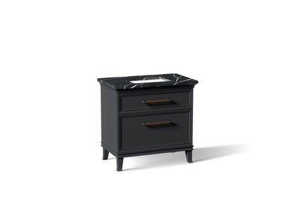 KOHLER K-CM33559-BD3-XEL Artifacts 36" bathroom vanity cabinet with sink and quartz top - Slate Grey