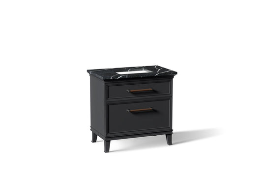KOHLER K-CM33559-BD3-XEL Artifacts 36" bathroom vanity cabinet with sink and quartz top - Slate Grey