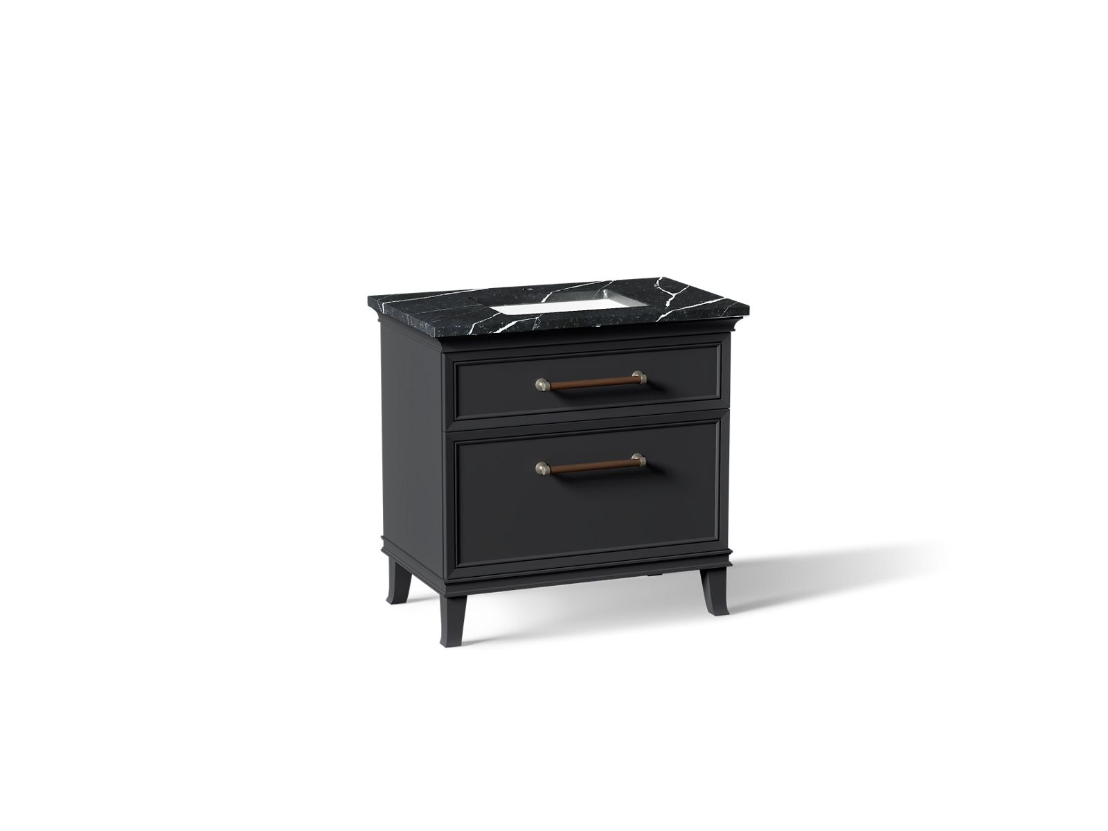 KOHLER K-CM33559-BD3-XEN Artifacts 36" bathroom vanity cabinet with sink and quartz top - Slate Grey