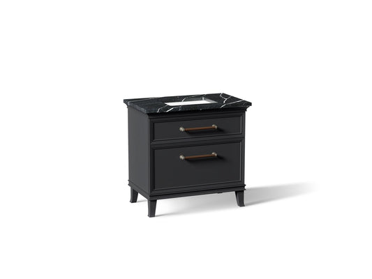 KOHLER K-CM33559-BD3-XEN Artifacts 36" bathroom vanity cabinet with sink and quartz top - Slate Grey