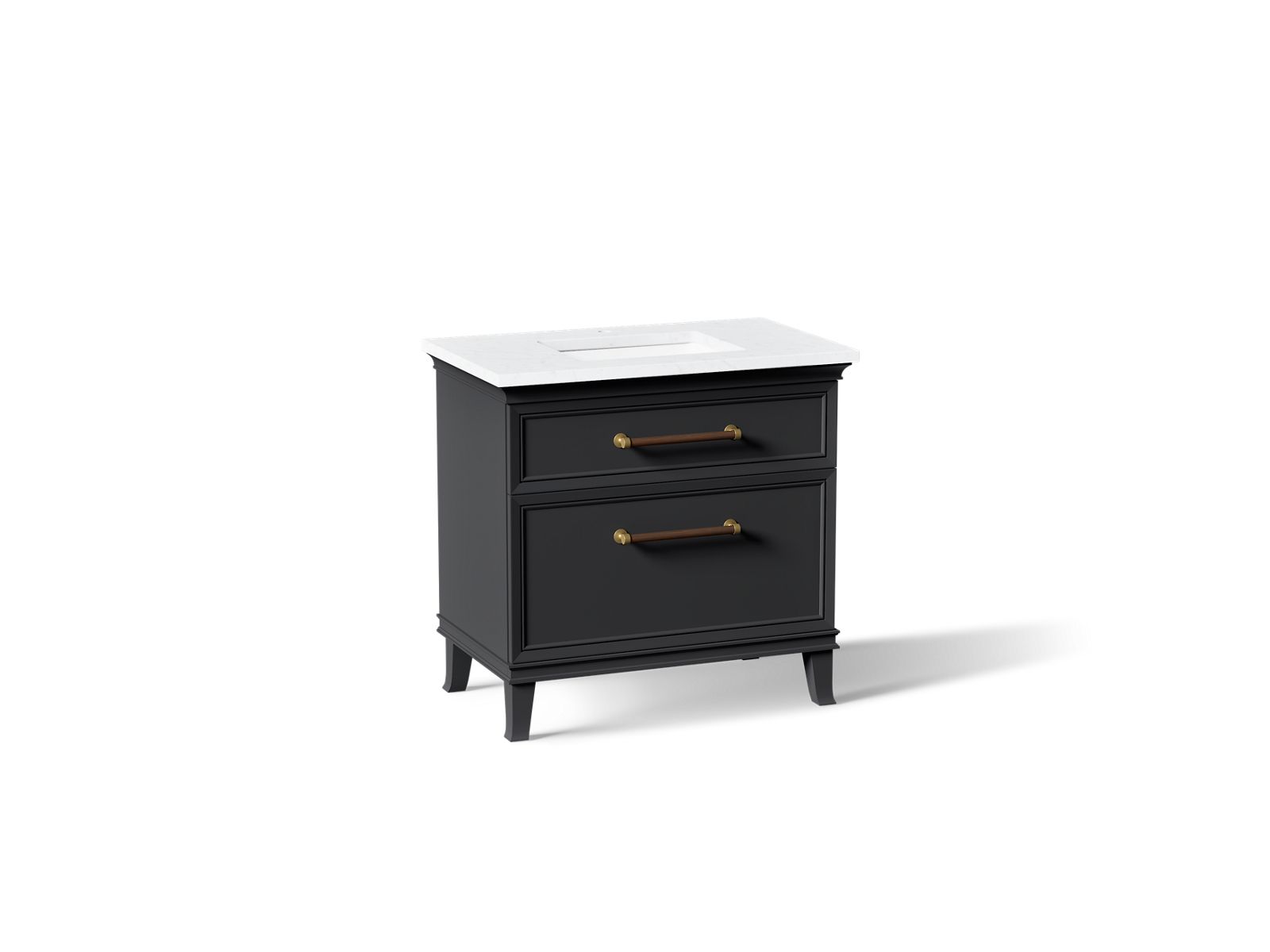 KOHLER K-CM33559-BD3-XTB Artifacts 36" Bathroom Vanity Cabinet With Sink And Quartz Top - Slate Grey