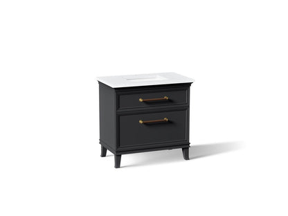 KOHLER K-CM33559-BD3-XTB Artifacts 36" bathroom vanity cabinet with sink and quartz top - Slate Grey