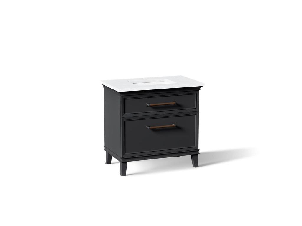KOHLER K-CM33559-BD3-XTL Artifacts 36" Bathroom Vanity Cabinet With Sink And Quartz Top - Slate Grey