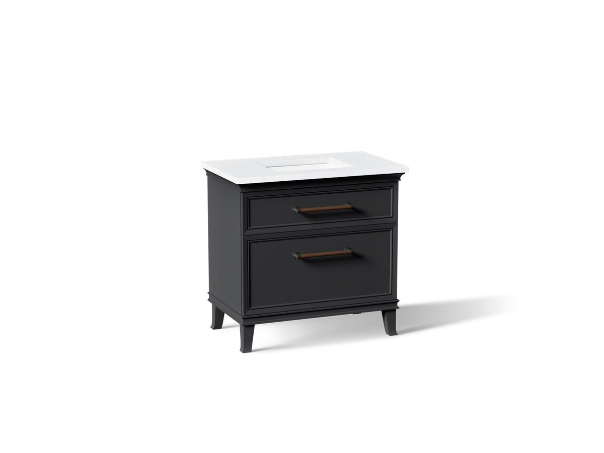 KOHLER K-CM33559-BD3-XTL Artifacts 36" Bathroom Vanity Cabinet With Sink And Quartz Top - Slate Grey