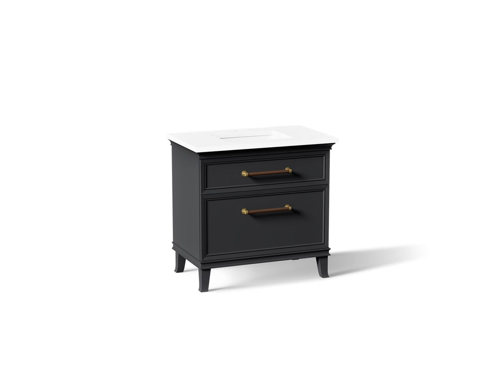 KOHLER K-CM33559-BD3-XWB Artifacts 36" Bathroom Vanity Cabinet With Sink And Quartz Top - Slate Grey