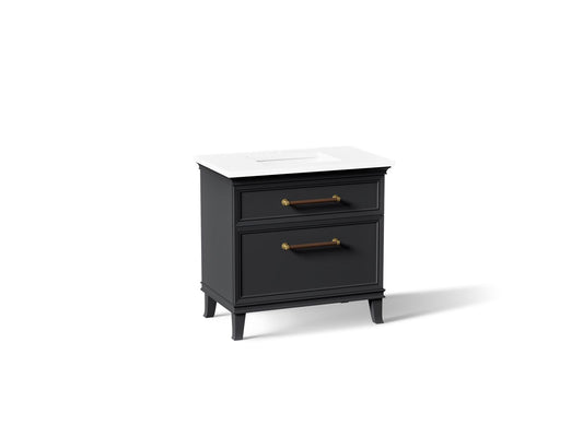 KOHLER K-CM33559-BD3-XWB Artifacts 36" bathroom vanity cabinet with sink and quartz top - Slate Grey