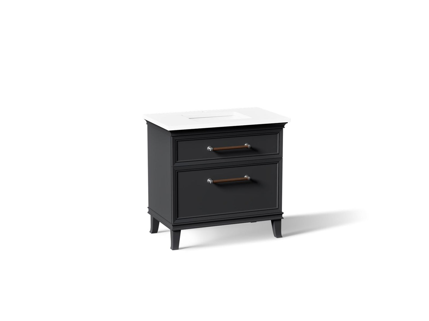 KOHLER K-CM33559-BD3-XWC Artifacts 36" bathroom vanity cabinet with sink and quartz top - Slate Grey