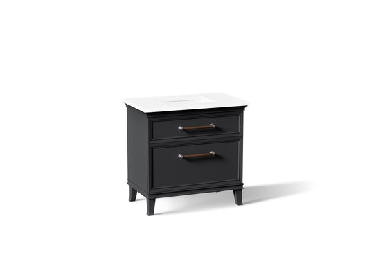 KOHLER K-CM33559-BD3-XWC Artifacts 36" bathroom vanity cabinet with sink and quartz top - Slate Grey