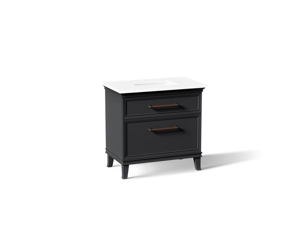 KOHLER K-CM33559-BD3-XWL Artifacts 36" Bathroom Vanity Cabinet With Sink And Quartz Top - Slate Grey