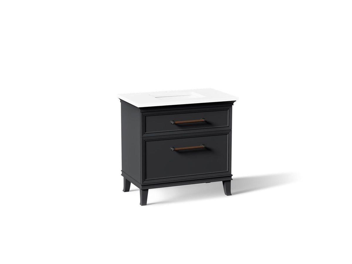 KOHLER K-CM33559-BD3-XWL Artifacts 36" Bathroom Vanity Cabinet With Sink And Quartz Top - Slate Grey
