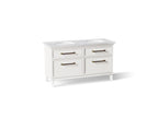 KOHLER K-CM33560-BD5-ATB Artifacts 60" Bathroom Vanity Cabinet With Sinks And Quartz Top - Linen White