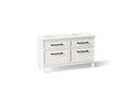 KOHLER K-CM33560-BD5-AWL Artifacts 60" Bathroom Vanity Cabinet With Sinks And Quartz Top - Linen White