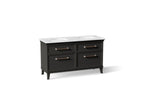KOHLER K-CM33560-BD5-WTN Artifacts 60" Bathroom Vanity Cabinet With Sinks And Quartz Top - Carbon Oak