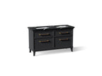 KOHLER K-CM33560-BD5-XEB Artifacts 60" Bathroom Vanity Cabinet With Sinks And Quartz Top - Slate Grey