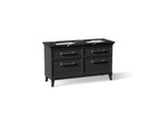 KOHLER K-CM33560-BD5-XEC Artifacts 60" Bathroom Vanity Cabinet With Sinks And Quartz Top - Slate Grey