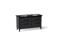 KOHLER K-CM33560-BD5-XEL Artifacts 60" Bathroom Vanity Cabinet With Sinks And Quartz Top - Slate Grey