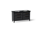 KOHLER K-CM33560-BD5-XEL Artifacts 60" Bathroom Vanity Cabinet With Sinks And Quartz Top - Slate Grey
