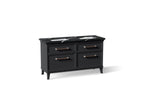 KOHLER K-CM33560-BD5-XEN Artifacts 60" Bathroom Vanity Cabinet With Sinks And Quartz Top - Slate Grey